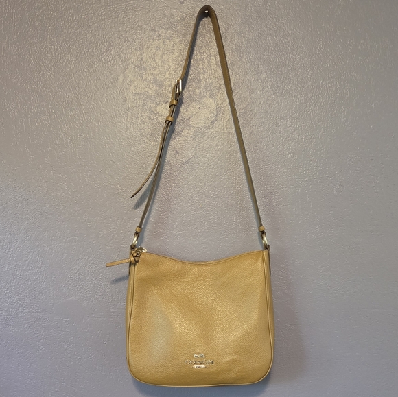 COACH Ellie File Gold-tone Pebble Leather Crossbody Bag - Picture 11 of 12